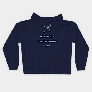 Pigment Molecules Cerulean Blue Kids Hoodie